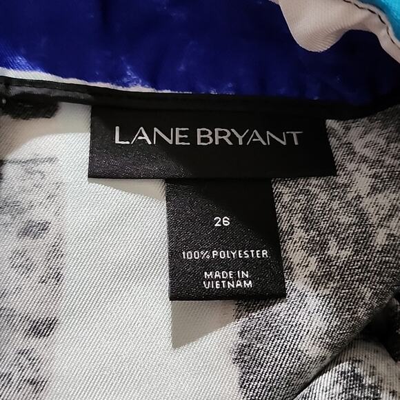 Lane Bryant Box Pleated Color Block Print swing skater 50s Rockabilly Skirt 26 - Picture 9 of 9